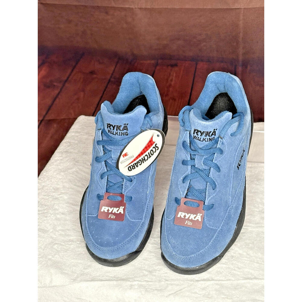 SALE Ryka Blue Suede Catalyst Lace up Walking Hiking Sneaker Shoe 6.5M